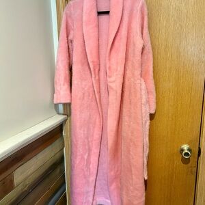 Vintage At HomeWear Sears Plush Pink Robe